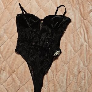 Elegant Black Lace Bodysuit